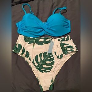 NWT Cupshe high rise bikini.